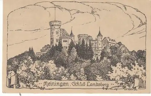 CH.KOCH Meiningen Schloß Landsberg gl1914 24.090