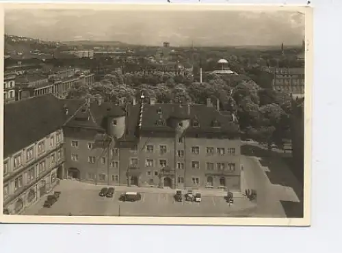 Stuttgart Schillerplatz Blick Bahnhof ngl 38.093