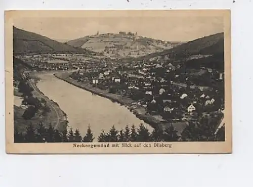 Neckargemünd Blick auf Dilsberg feldpgl1918 43.185