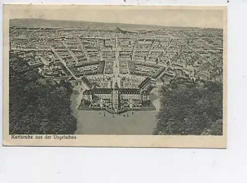 Karlsruhe aus der Vogelschau gl1930? 46.031