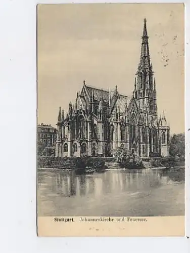 Stuttgart Johanniskirche im Feuersee gl1906 43.630