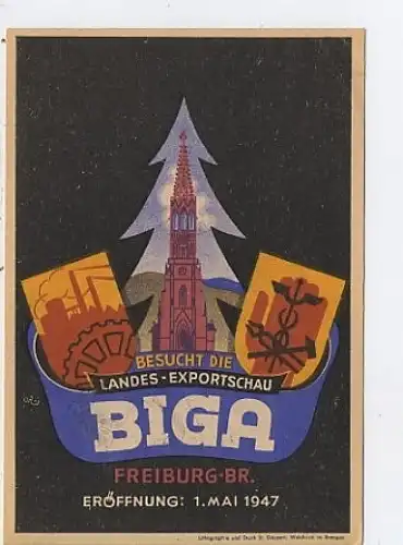 Freiburg i.Br. BIGA Landes-Exportschau 1947 ngl 43.134