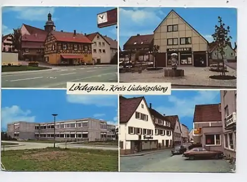 Löchgau Kreis Ludwigsburg Teilansichten gl1963 43.364