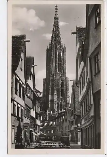 Ulm a.D. Walfischgasse mit Münster ngl 38.329