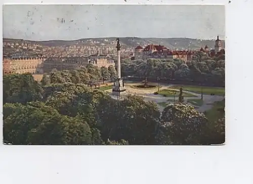 Stuttgart Schloßplatz Neues Altes Schloß gl1913 44.207