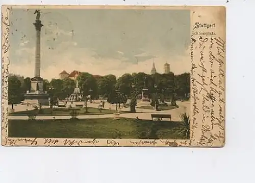 Stuttgart Schlossplatz gl1908 42.055