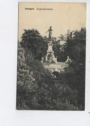 Stuttgart Eugensbrunnen gl1910 42.064