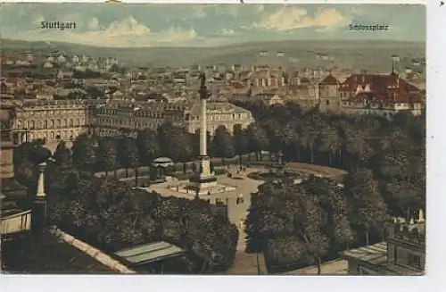 Stuttgart Teilansicht Schloss gl1912 38.176