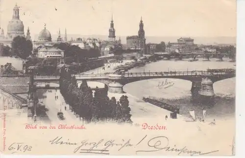 Dresden Blick von der Albertbrücke gl1898 75.763