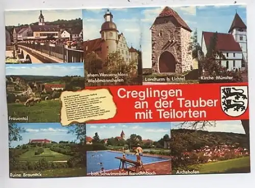 Creglingen an der Tauber Teilansichten gl1989 43.509