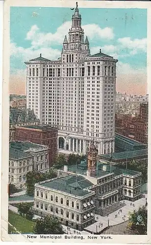 New York N.J. New Municipal Building gl1925 B9905