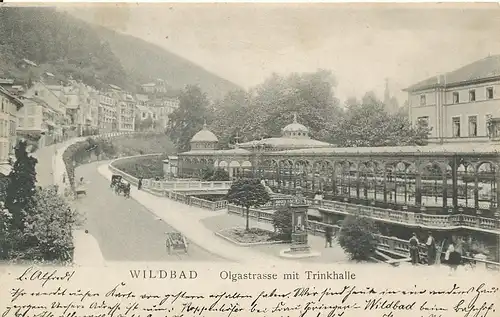 Bad Wildbad Olgastraße mit Trinkhalle gl1905 133.640