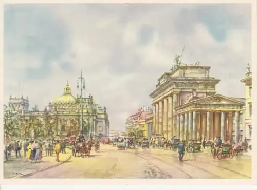 Berlin Vor dem Brandenburger Tor n. Aquarell ngl 75.377