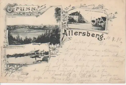 Allersberg Litho Mehrbildkarte gl1898 75.015