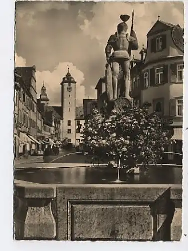 Bad Mergentheim Brunnen Schloss gl1955 42.203