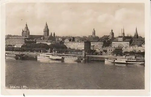 Mainz am Rhein vom Fluß her gl1941 24.703
