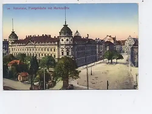 Konstanz a.B. Postgebäude mit Marktstätte ngl 42.890