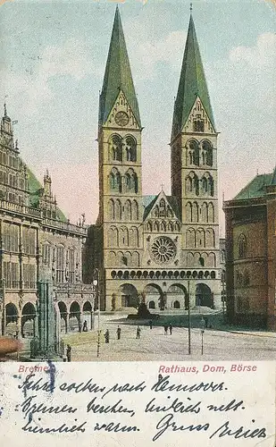 Bremen Rathaus Dom Börse gl1909 116.364