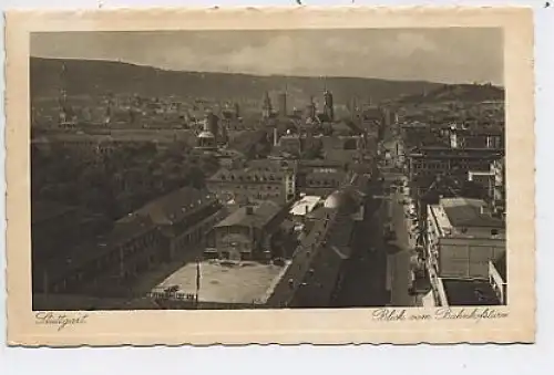 Stuttgart Blick vom Bahnhofsturm gl1931 41.848