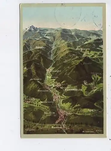 Gebirgekarte mit Orten feldpglca1920 43.504
