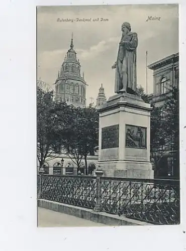 Mainz Gutenberg-Denkmal und Dom ngl 43.479