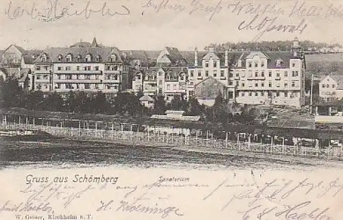 Gruss aus Schömberg Sanatorium gl1903 B1.832