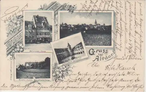 Altdorf bei Nürnberg Litho Mehrbildkarte gl1909 74.909