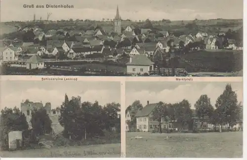 Dietenhofen Mehrbildkarte gl1925 75.000