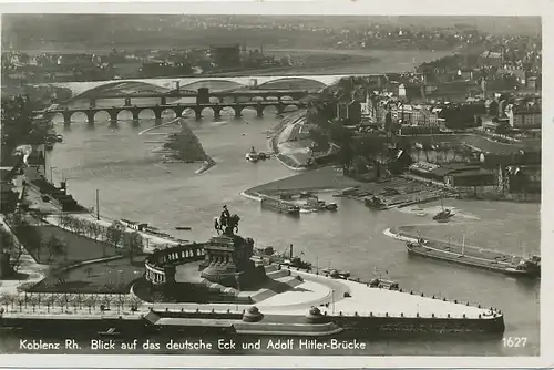 Koblenz Deutsches Eck und Panorama gl1935 134.020