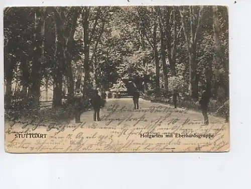 Stuttgart Hofgarten Blick>Eberhardsgruppe gl1905 43.072