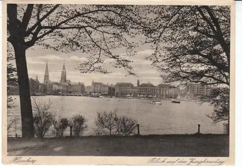 Hamburg Blick auf den Jungfernsteg gl1934 24.489