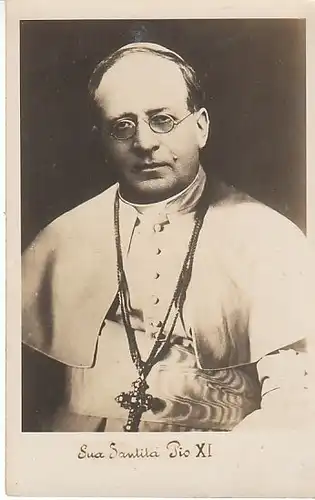 Sua Santita Pio XI. Fotokarte datiert 1931 ngl C2219