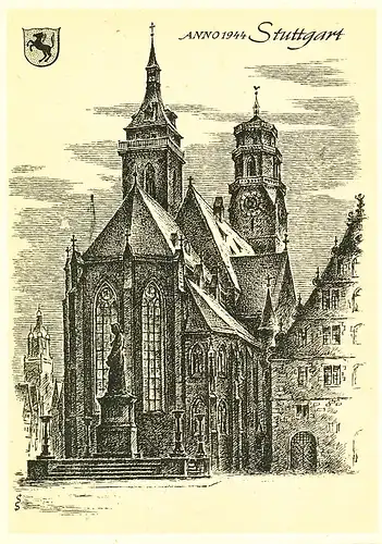 Stuttgart 1944 Künstler Schäfer-Grohe ngl 110.110
