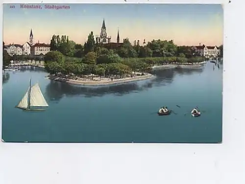 Konstanz a.B. Boote vor Stadtgarten ngl 42.879