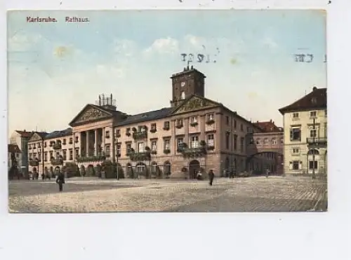 Karlsruhe Rathaus glca.1920 42.716