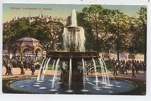 Stuttgart Schlossplatz mit Parade ngl 42.296