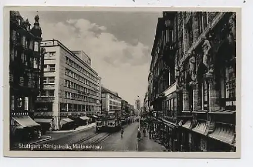 Stuttgart Königstraße Mittnachtbau gl1938 42.026