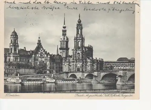 Dresden Augustbrücke Hofkirche Georgentor gl1932 75.888