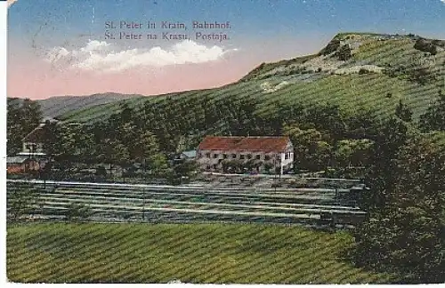 1.WK St.Peter in Krain, Bahnhof gl1915 B1.328