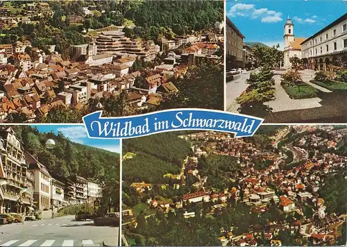 Bad Wildbad Panorama und Teilansichten gl1984 133.561