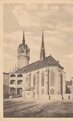 Wittenberg Schloßkirche mit Schloßhof ngl B1.902