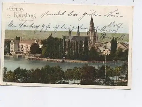 Gruss aus Konstanz a.B. mit Münster gl1903 42.887