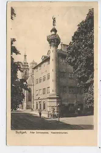 Stuttgart Alter Schlossplatz Kosakenbr. gl1911 42.003