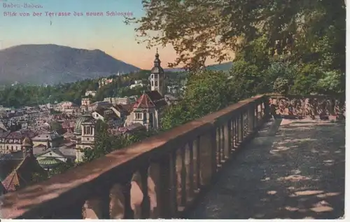 Baden-Baden Blick vom neuen Schloß aus gl1944 76.819