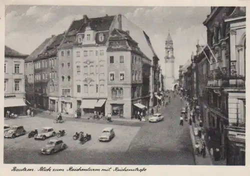 Bautzen Blick zum Reichenturm Reichenstr. gl1959 85.977