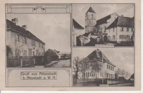 Altenstadt Forsthaus Schule Kirchenpartie gl1920 76.498