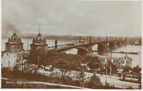 Mainz Straßenbrücke Fotokarte ngl 49.516