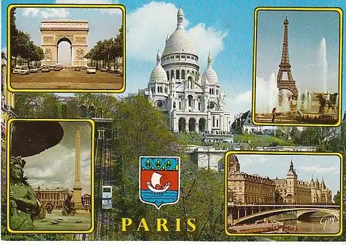Paris Mehrbildkarte ngl C2498