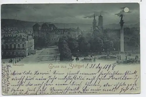 Stuttgart Schlossplatz gl1897 42.001