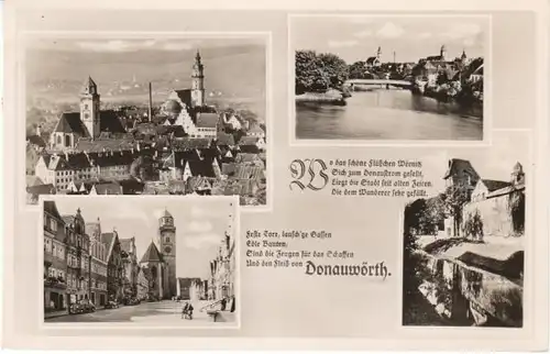 Gruss aus Donauwörth Mehrbildkarte gl1952 23.052